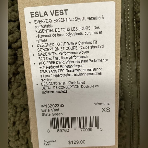NWT Prana Esla Vest in green. Size X-Small. - Picture 10 of 12